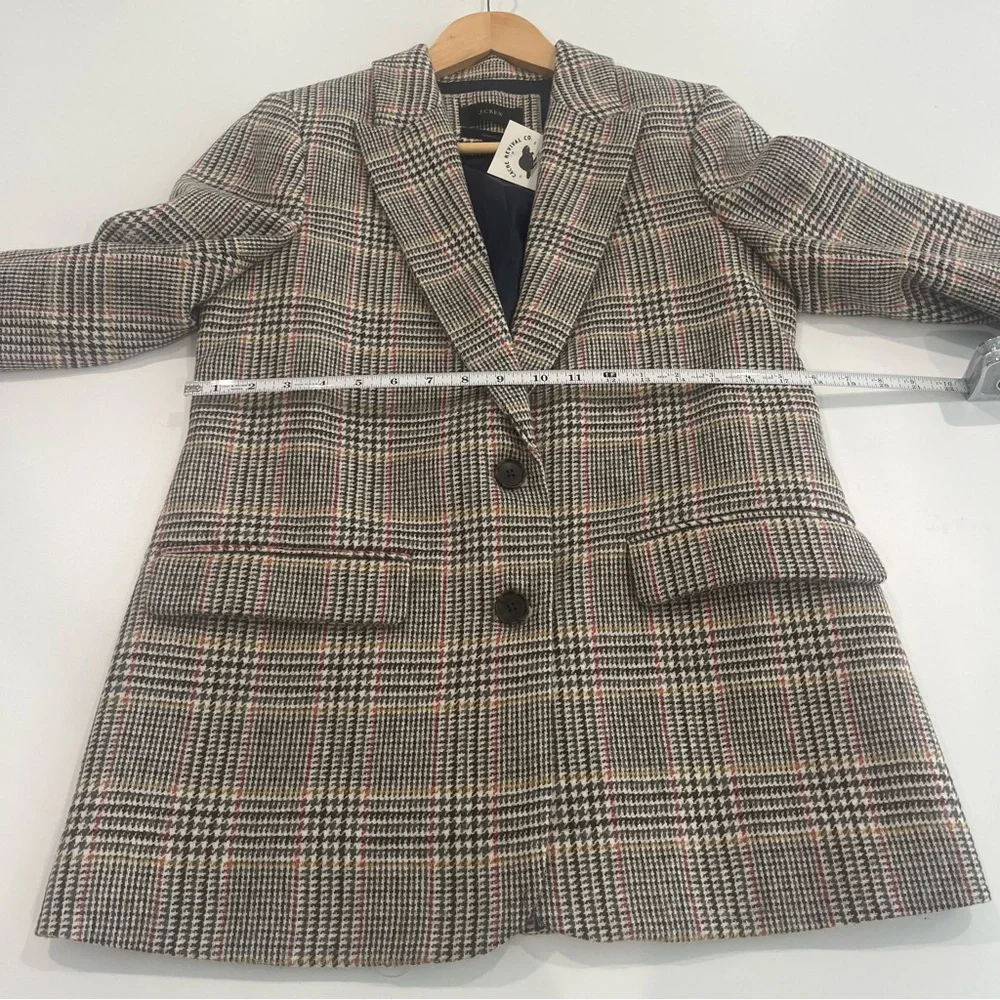 J. Crew Somerset Blazer in Glen Plaid English Wool Tailored Fitted | women’s 6T - Picture 14 of 15